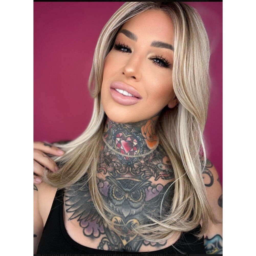 Rebel Gypsy “ Finally over” luxury monofilament hand-tied left parting wig